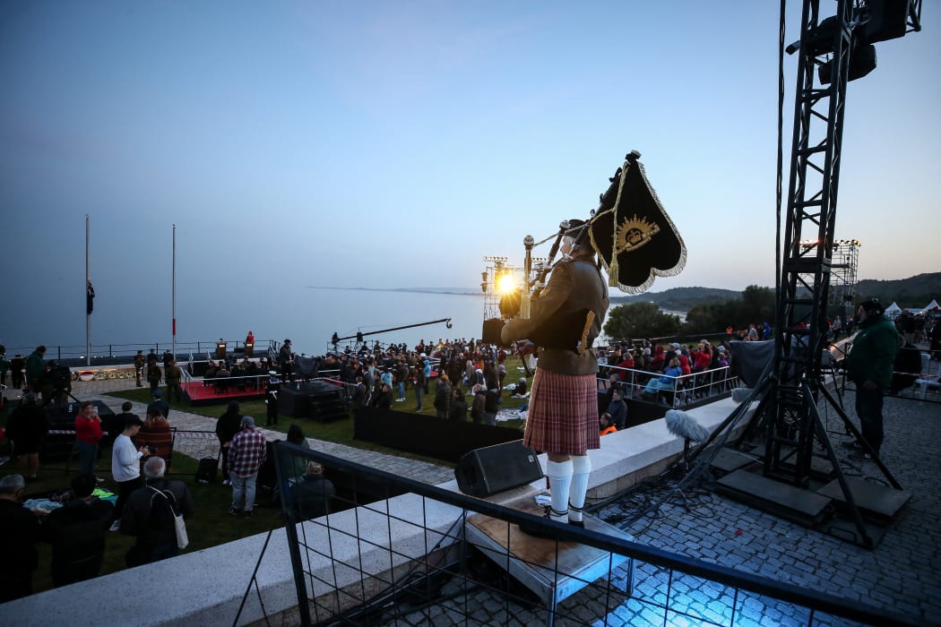 The Anzac Day dawn service at Anzac Cove in Turkey, in commemoration of the 107th anniversary of the battle on Gallipoli Peninsula.