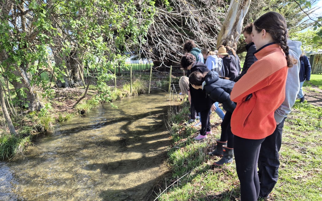 The students also got a chance to check out the Opaki water race which supports vineyards like Le Gra.