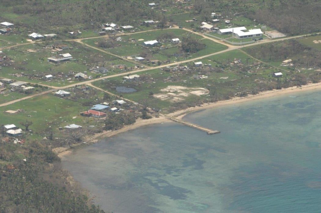 Pangai, the administrative capital of Ha'apai on the island of Lefuka.