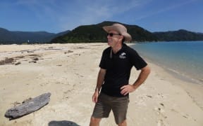 Wilsons' Abel Tasman chief executive Darryl Wilson on the beach at Awaroa, where his family had been since the 1860s.