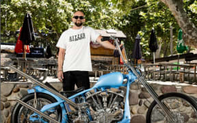 Dunedin software engineer Andy Martin and his winning custom-built chopper.