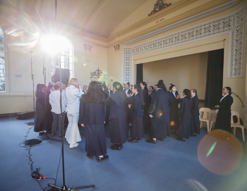 Chelsea Jade with the choir