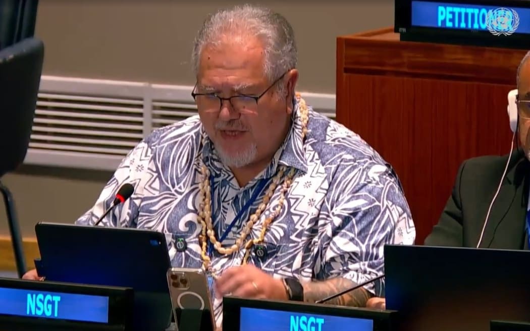 French Polynesia President Moetai Brotherson speaks at UN FOURTH COMMITTEE OF THE UNITED NATIONS GENERAL ASSEMBLY – PHOTO screen capture UN web TV