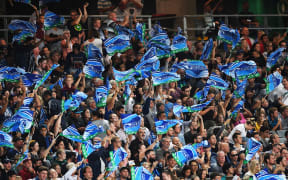 Fans and supporters.
Blues v Highlanders, Super Rugby. Eden Park, Auckland, New Zealand. Friday 22 March © Copyright Photo: Andrew Cornaga / www.Photosport.nz