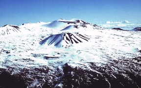 Manua Kea summit in winter 2011.