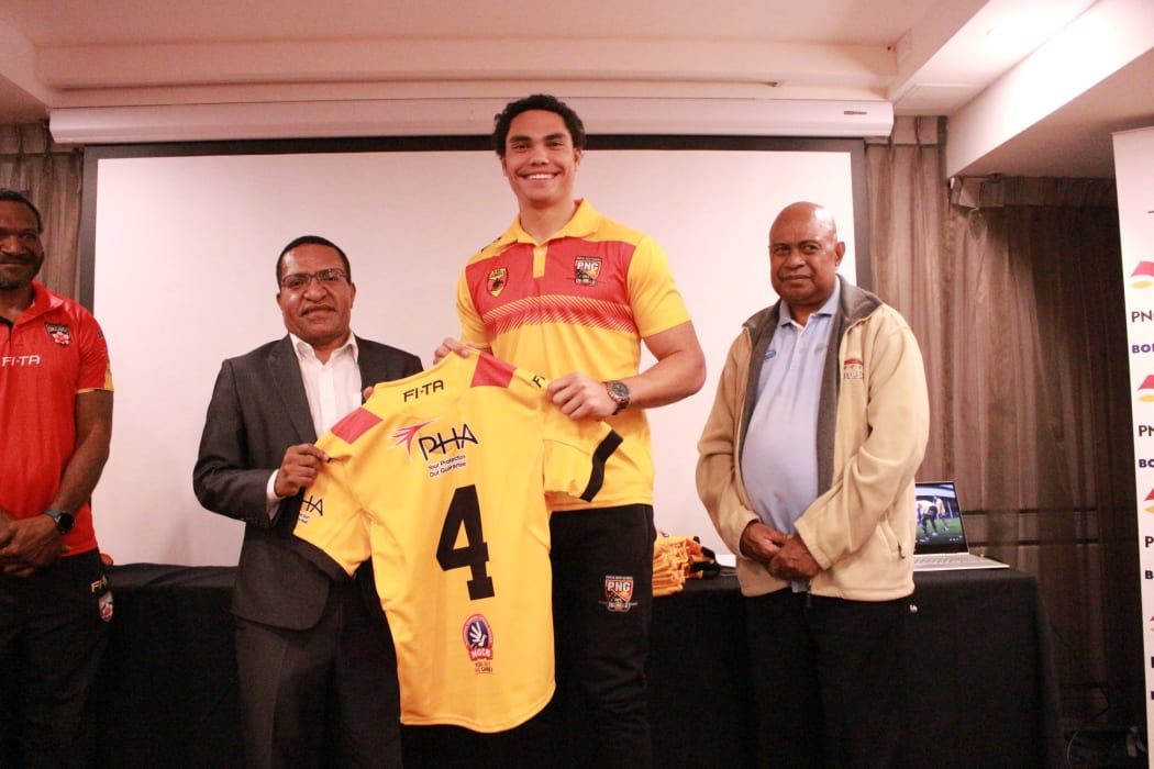 Xavier Coates made his test debut for the PNG Kumuls against Toa Samoa last month.