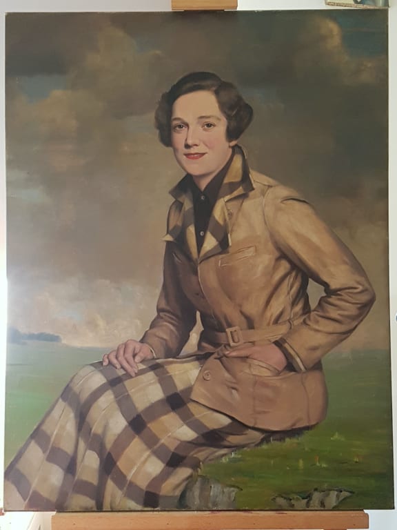 The rare Jean Batten portrait was found in the ANZ archives.