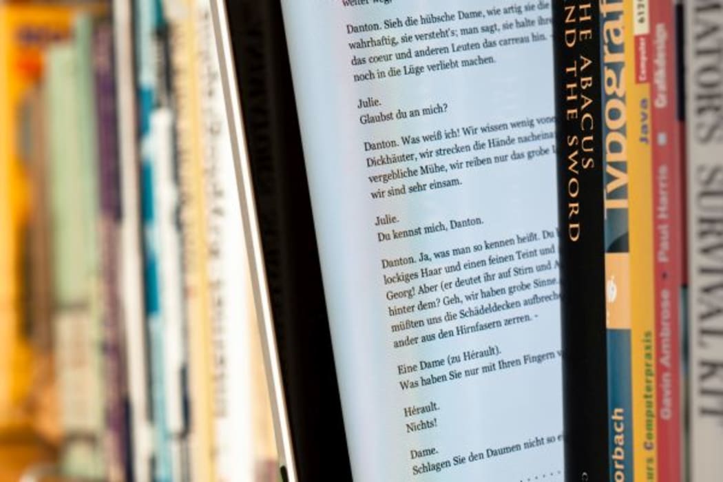 Ebook between paper books
