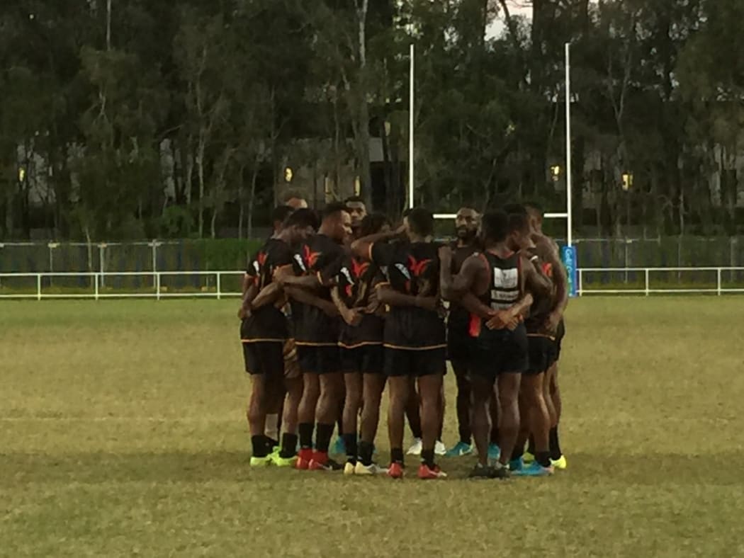 PNG Pukpuks team training on the Gold Coast.