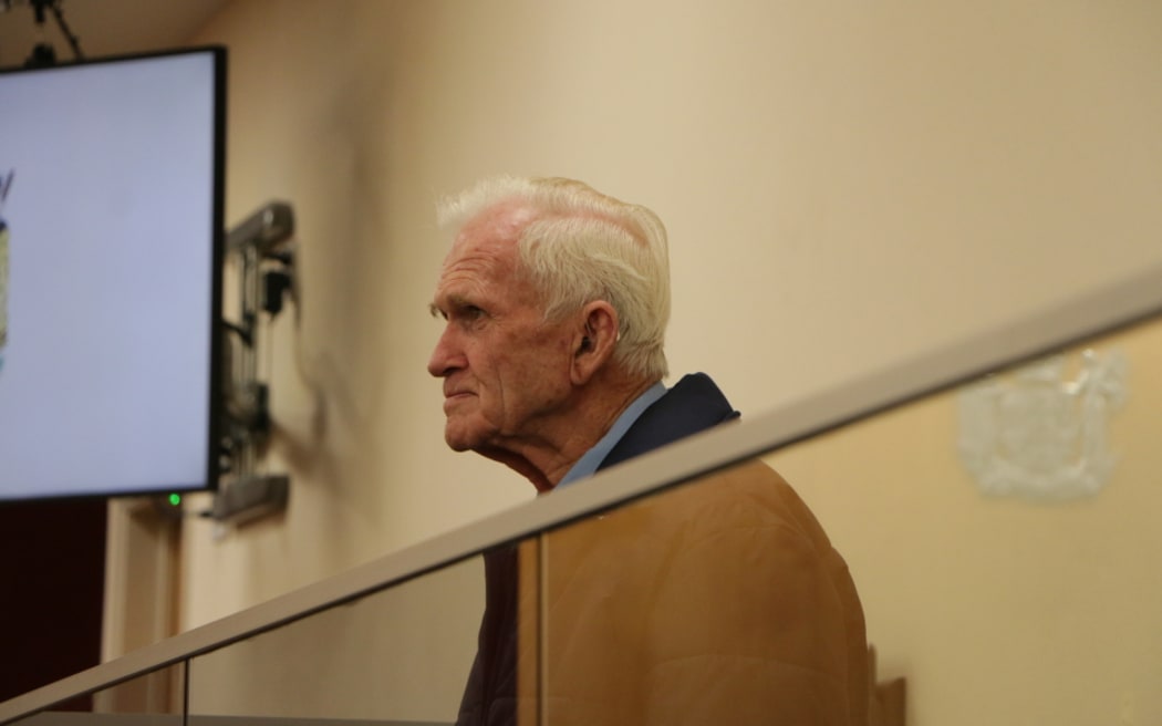 Former Gloriavle overseeing shepherd Howard Temple in the Greymouth District Court during his sentencing.