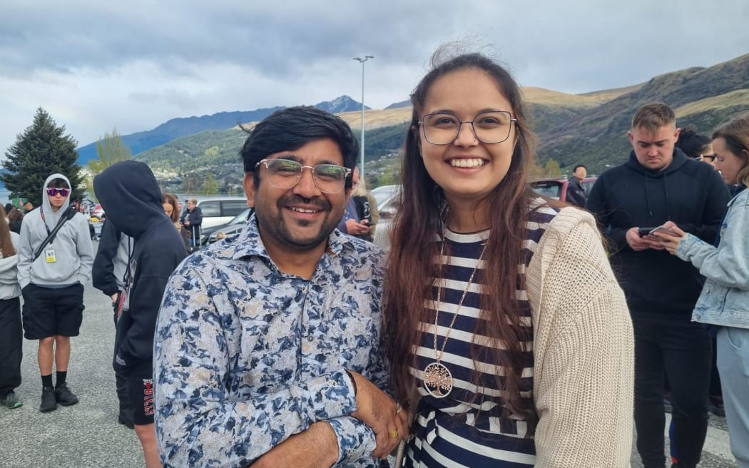 Himanshu and Jahnavi were due to fly to Wellington but missed their 10.15am flight due to the disruption.