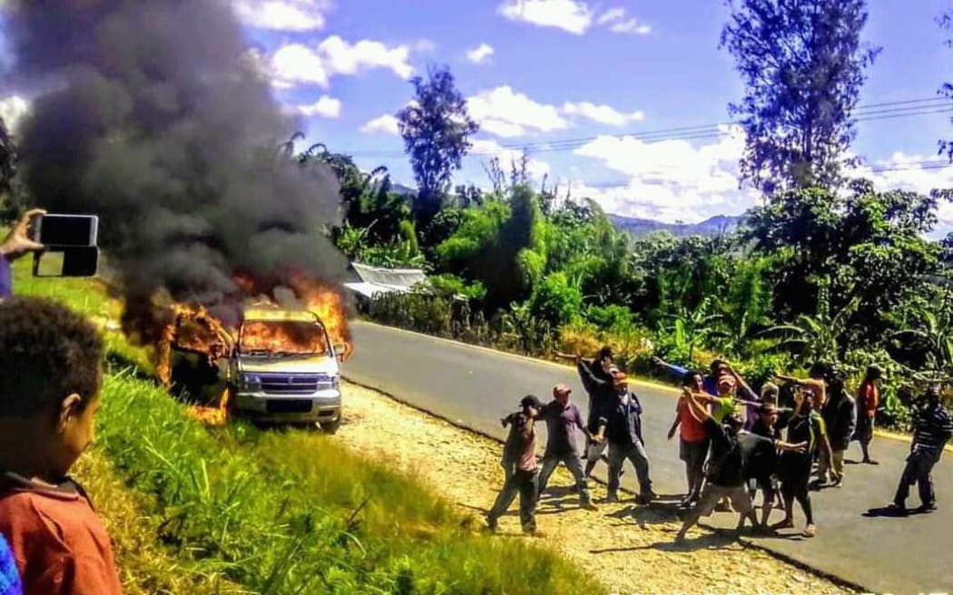 Tari residents celebrate James Marape's election as PNG Prime Minister, 30 May 2019.