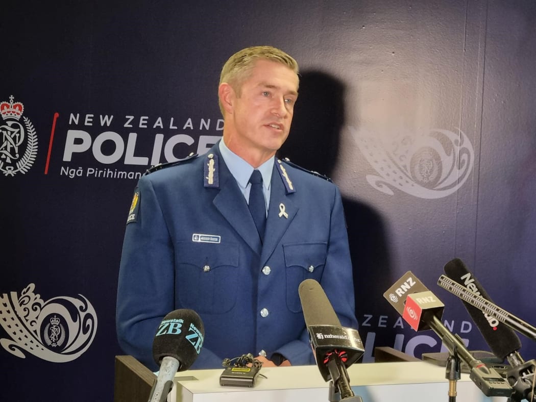 Police Commissioner Andrew Coster at a media briefing about the protest at Parliament on 15 February 2022.