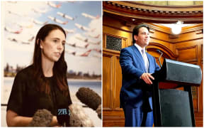 Jacinda Ardern and Simon Bridges