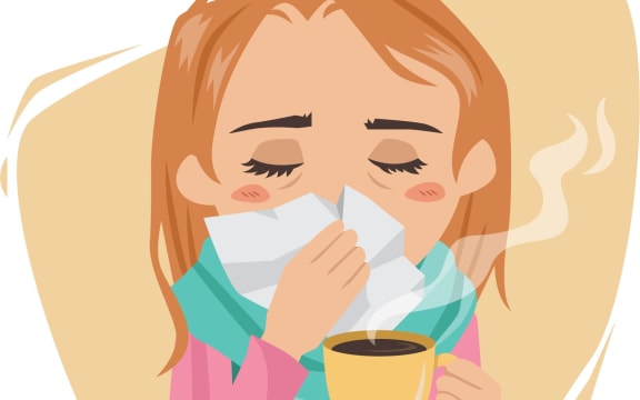 woman with a cold