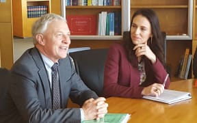 Auckland mayor Phil Goff and Prime Minister Jacinda Ardern