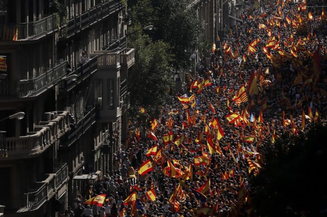 A huge demonstration to support the unity of Spain, on Sunday in Barcelona.