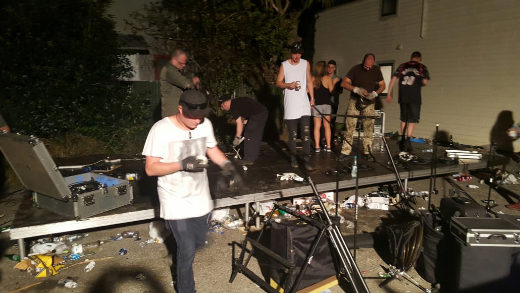 The balcony injured six people when it collapsed.