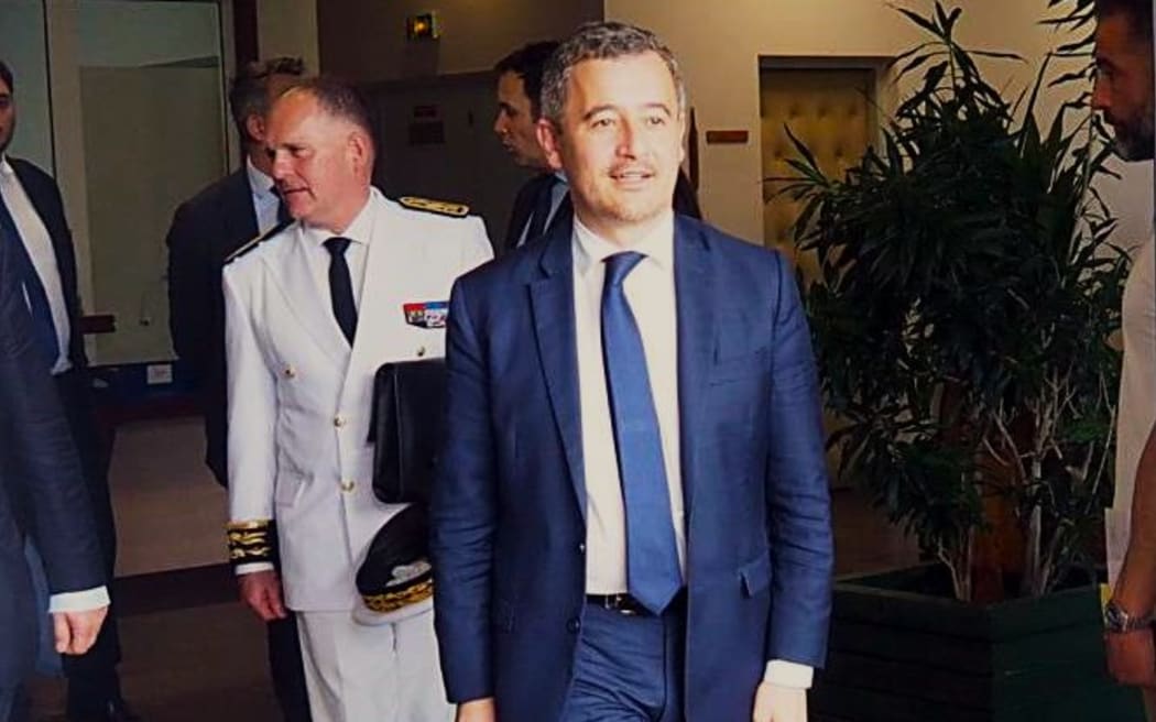 French Home Affairs and Overseas Minister Gérald Darmanin during a recent visit in New Caledonia in October 2023