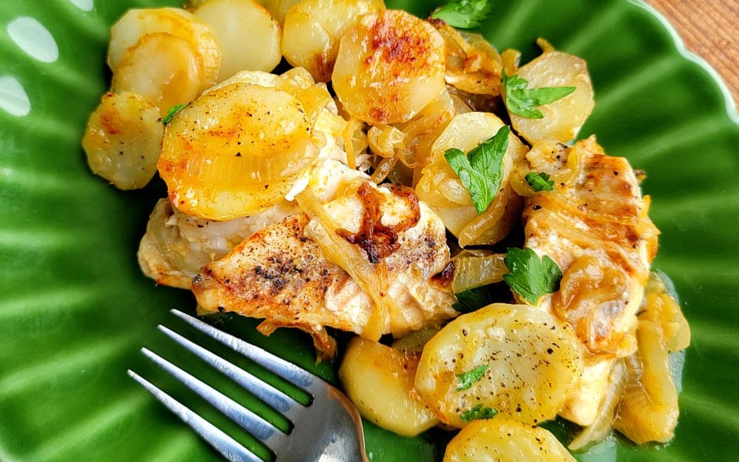 Baked Fish with Lemony Potatoes