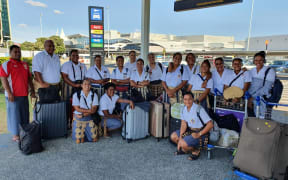 Tonga women's XV team arrive to Auckland ahead of this weekend's Oceania repechage qualifier against PNG.