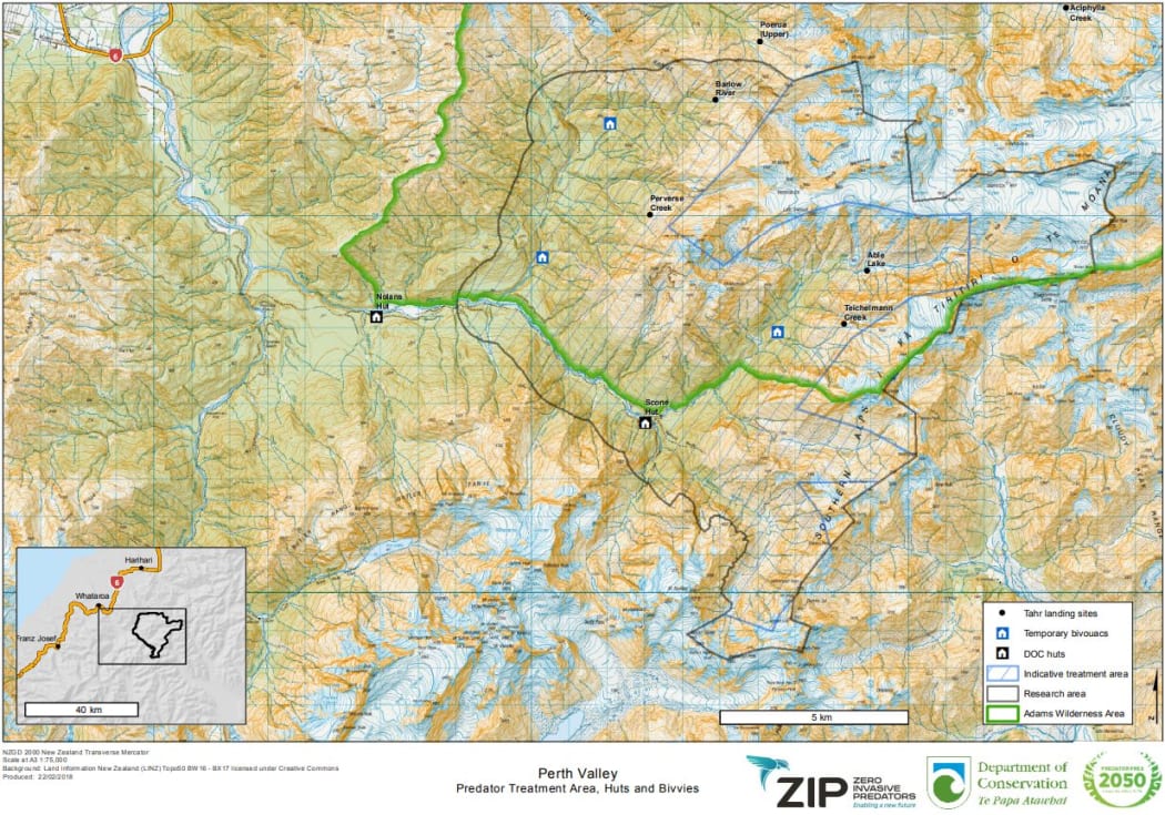 The Perth Valley area being used as a testing site.