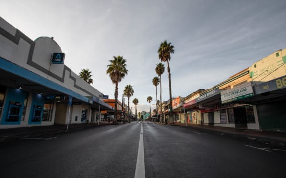 Auckland's Otahuhu on the morning of 26 March, on the first day of the nationwide Covid-19 lockdown.