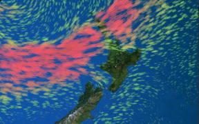 This MetService map shows the winds expected at 11pm tonight.