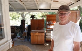 Olly Midgley is salvaging possessions from his Puketapu house.