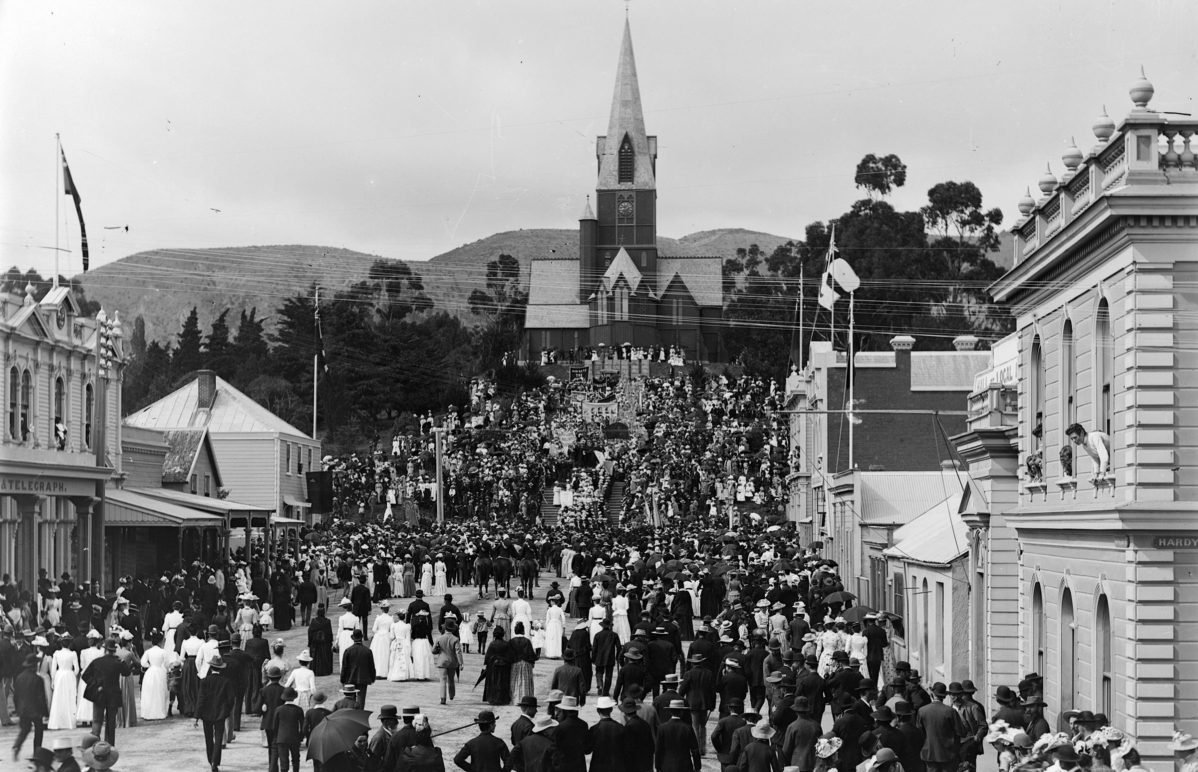 Trafalgar Street for the Queen Victoria Jubilee in 1887.