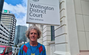 Peter Wham, a member of Restore Passenger Rail, who has been arrested after putting up posters in Wellington.