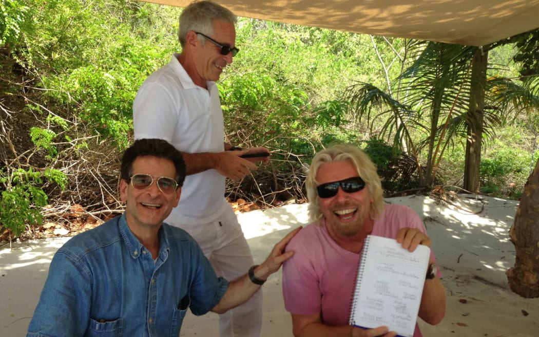 Epstein with Richard Branson, right, and an unidentified man. House Oversight Democrats
