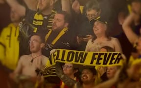 Phoenix fans pack the stands for the 'showbiz' game against Wrexham.