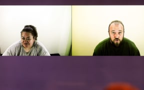 Andrew Stewart Jones and Sepiuta Setaita Vave appeared via AVL in the Christchurch District Court on Thursday.  25 September 2025 New Zealand Herald photography by by George Heard