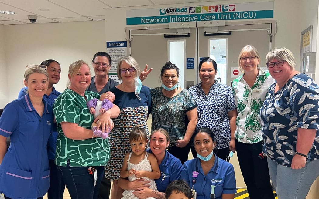 Members of the NICU team that supported the family through the greuling 8 months after birth.