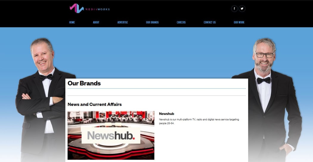 Seven Days stars Paul Ego and Jeremy Corbett are the main faces on MediaWorks own corporate website.