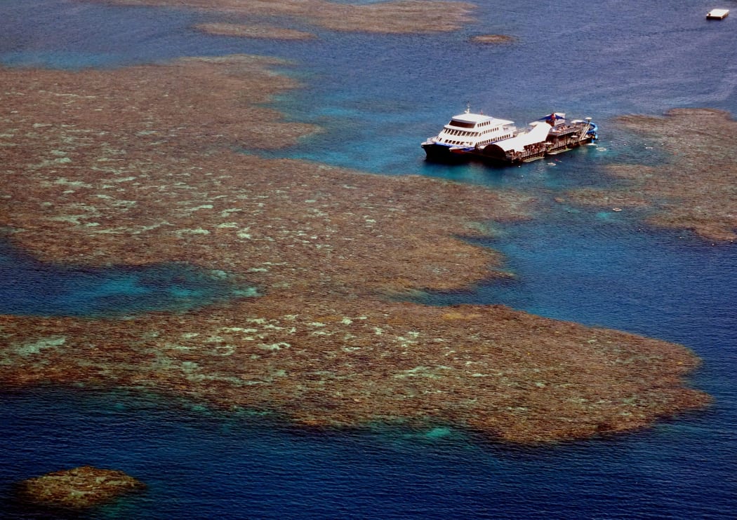 Landscape of the Great Barrier Reef in the Coral Sea off the coast of Queensland, Australia, 2018.