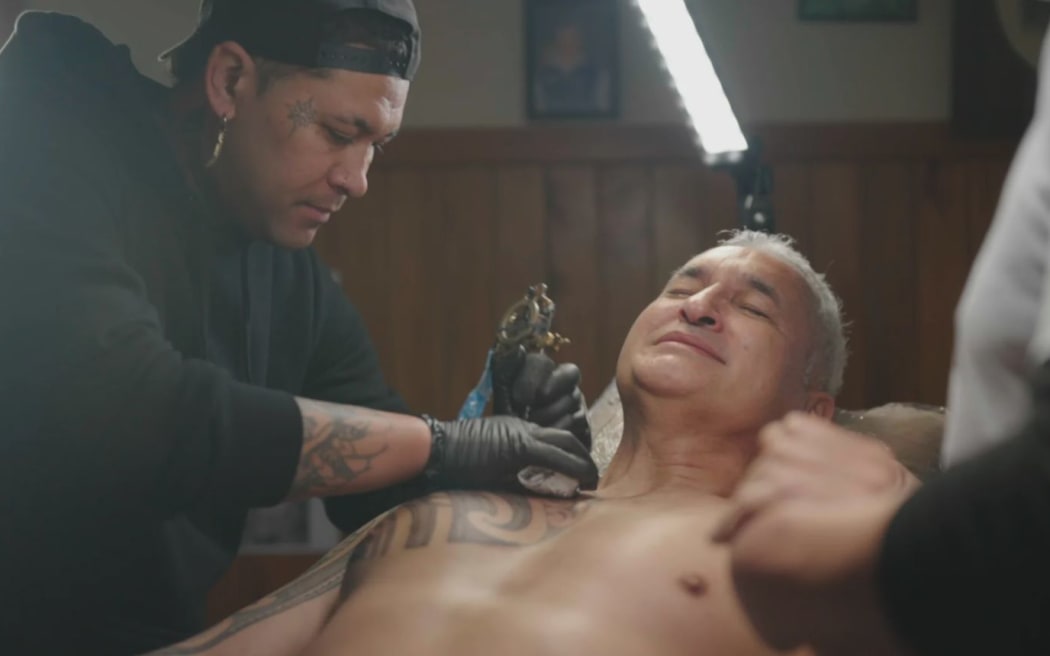 No pain, no gain: Mike McRoberts in 'Kia Ora Good Evening,' a publicly-funded doco for Te Wiki o te Reo Māori.
