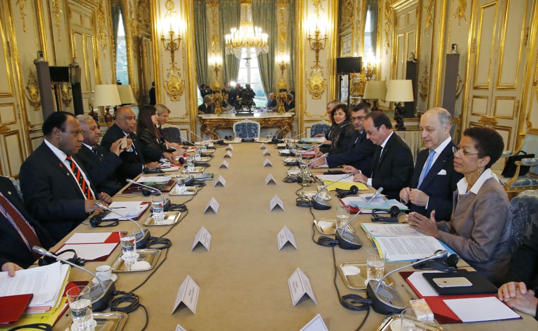 President Francois Hollande hosts French/Pacific summit in Paris