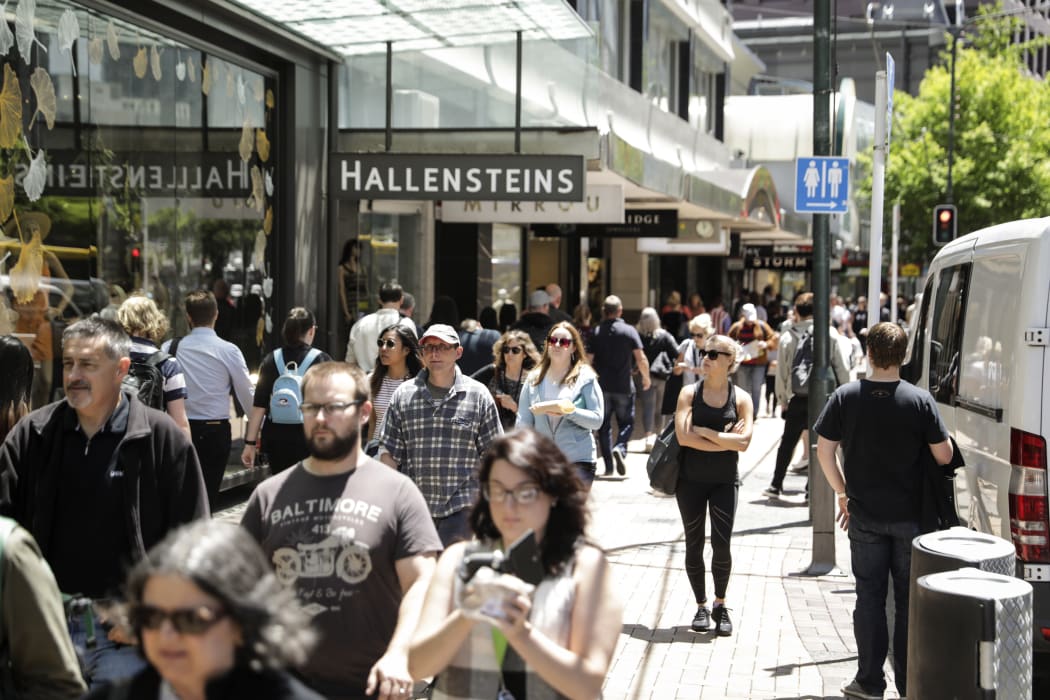 Christmas shopping in Wellington.