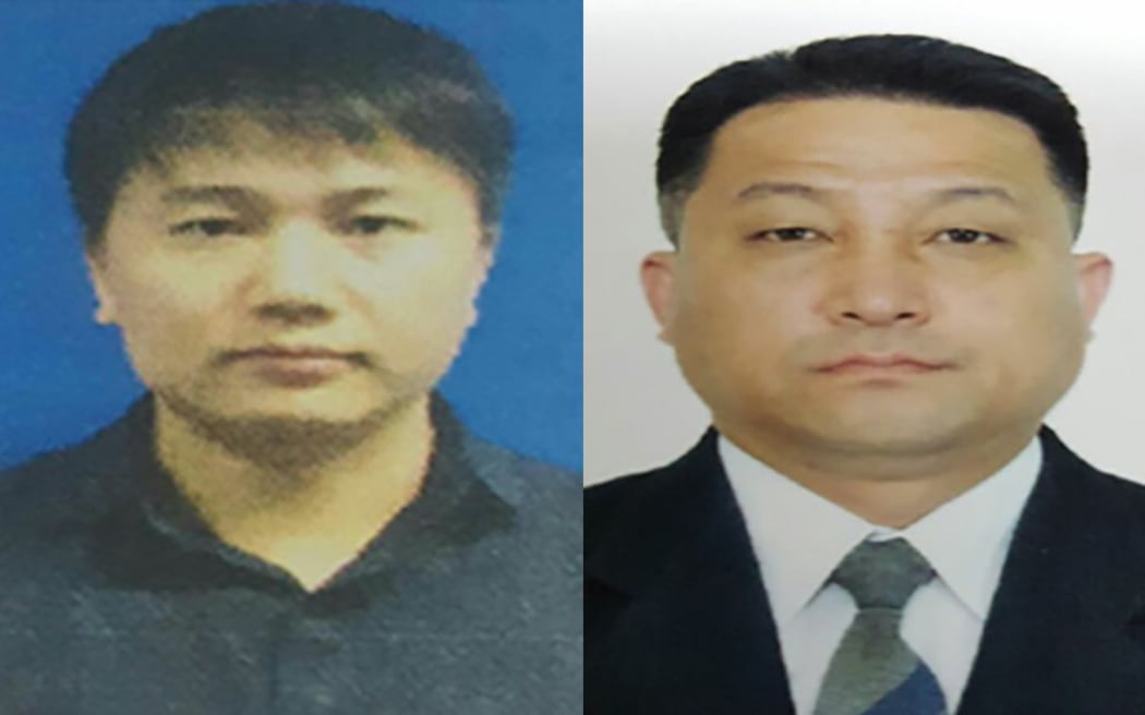 Two of the wanted men are Kim Uk II (left) and Hyon Kwang Song.