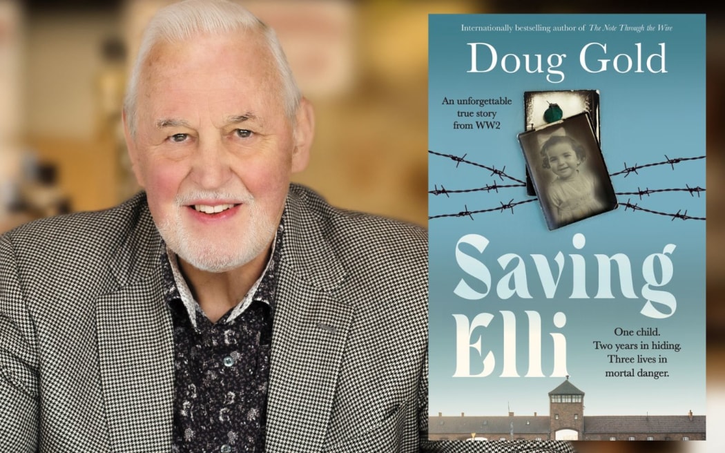 Author Doug Gold with the cover of his latest book 'Saving Elli'.