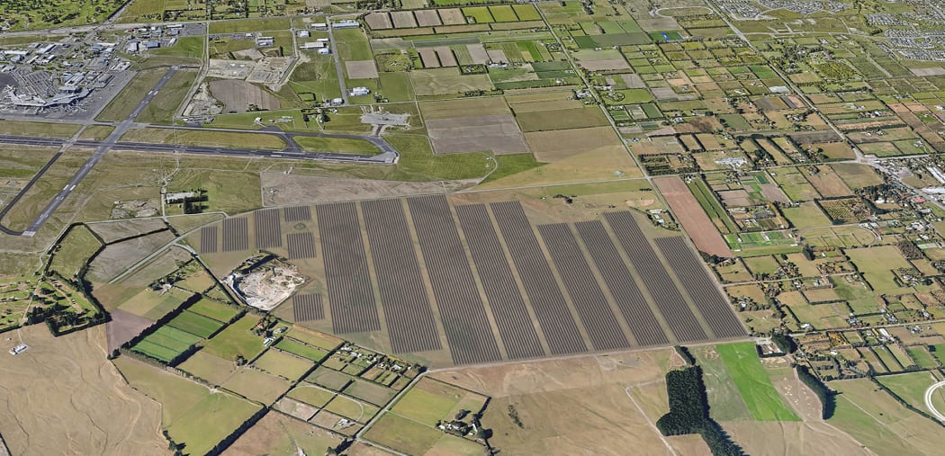 A concept photo of Phase One of Kōwhai Park at Christchurch Airport.