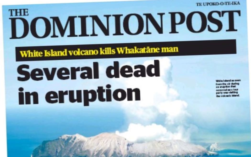 Tuesday's Dominion Post front page.