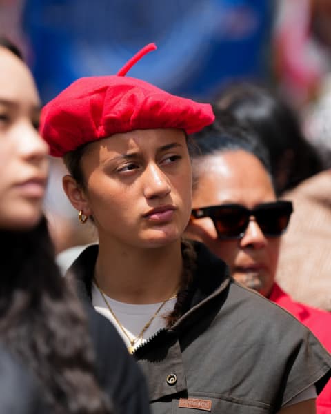 Chelsea Reti at the hikoi.