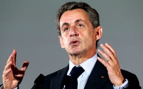 Former French President and candidate for the right-wing Les Republicains  party primaries ahead of the 2017 presidential election Nicolas Sarkozy delivers a speech during a campaign rally in Chaumont in the Haute-Marne region on October 14, 2016.