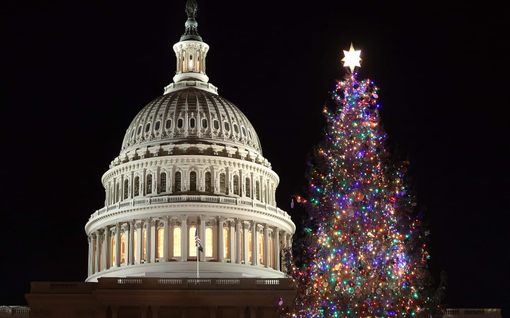 The US Capitol Hill Christmas Tree, in Washington DC, on 3 December, 2024.