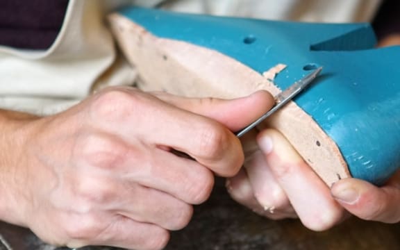 Carving a shoe blank