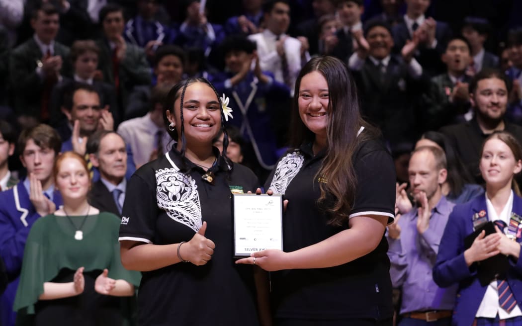 Performers at The Big Sing 2023 receiving awards.