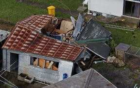 Heavy winds hit Levin in Horowhenua damaging buildings, bringing down trees and power lines and wrecking vegetable crops on 20 May 2022.